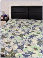 Простыня бязь Узбекистан UZ-19 Звезды зеленый