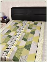 Простыня бязь Узбекистан UZ-61 Лёд зеленый